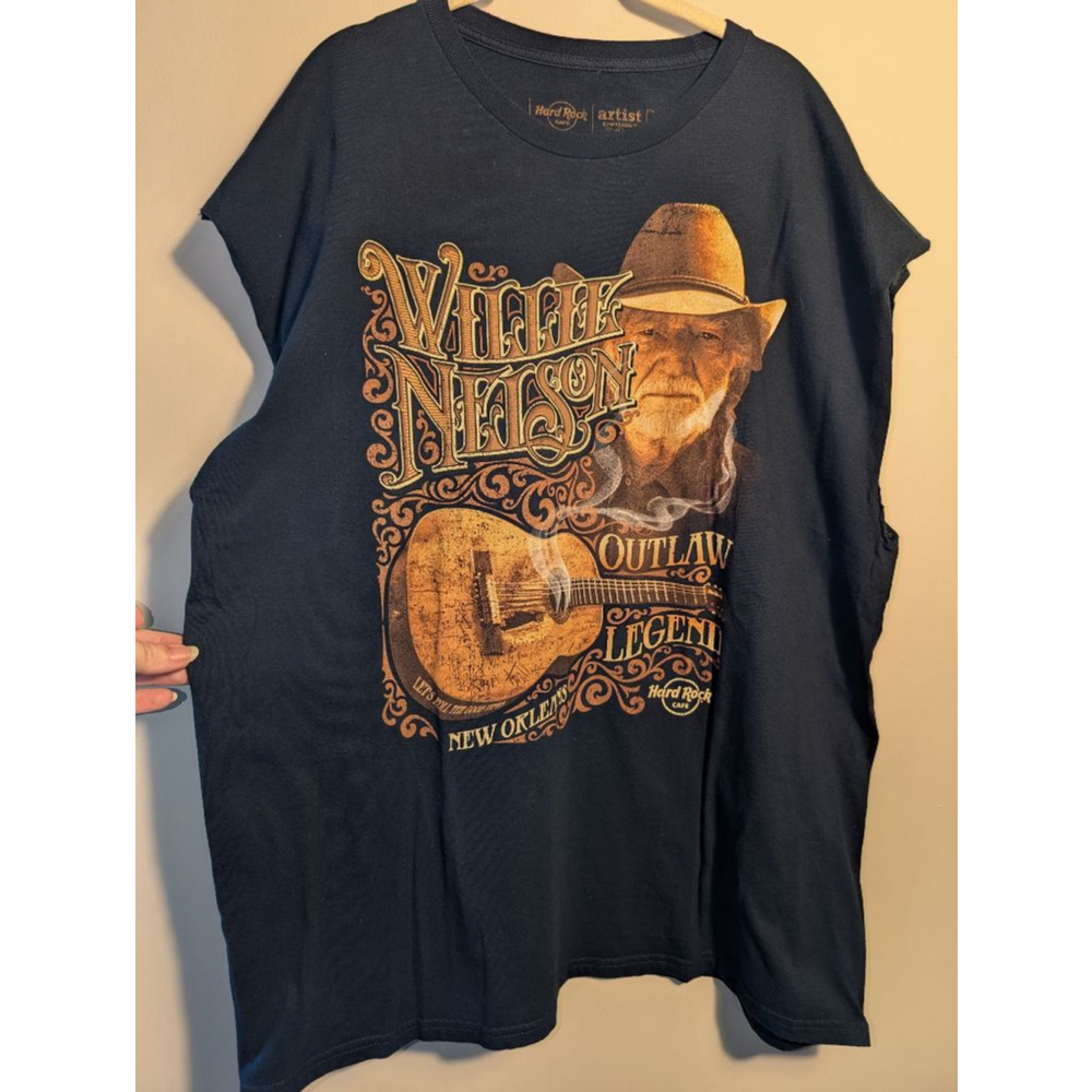 Hard Rock Cafe Willie Nelson Navy T-Shirt XXL